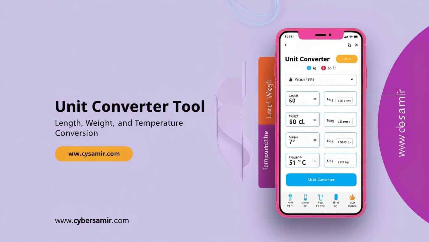 Unit Converter Tool(Length Weight & Temperature)