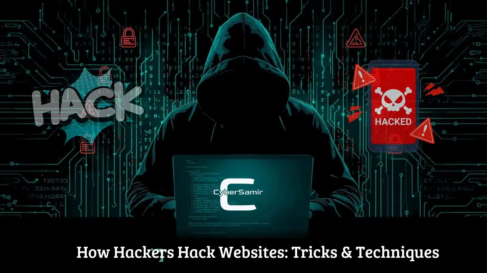 Hacker exploiting website vulnerabilities