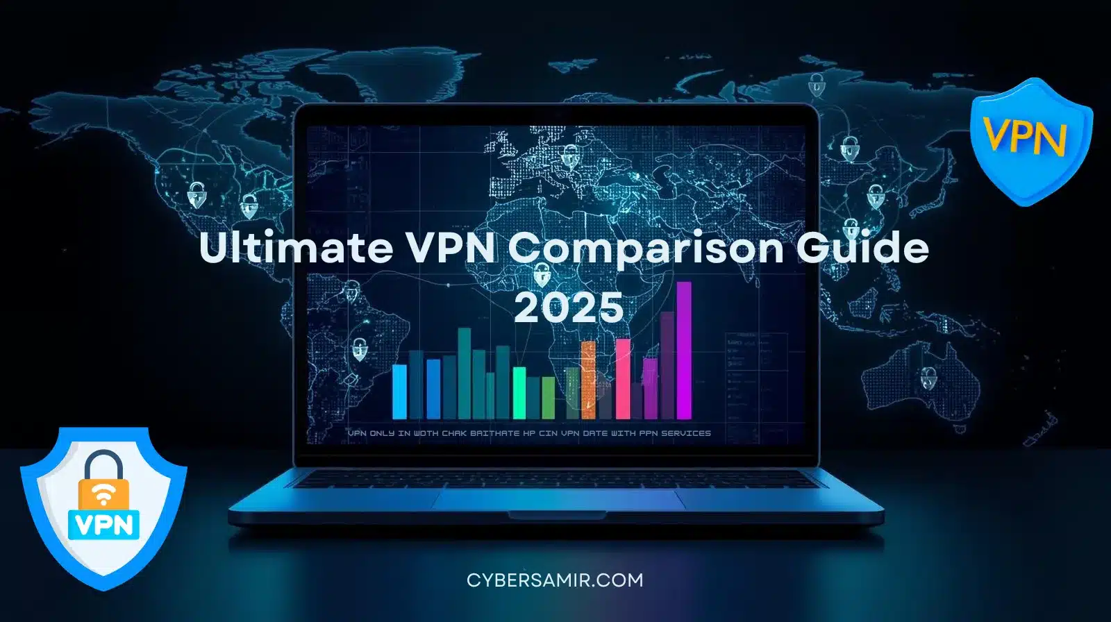 Comparison chart of top VPNs in 2025