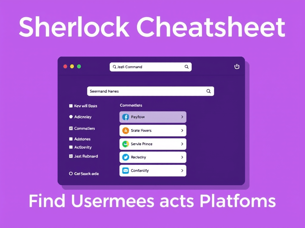 Sherlock Cheatsheet: Find Usernames Across Platforms